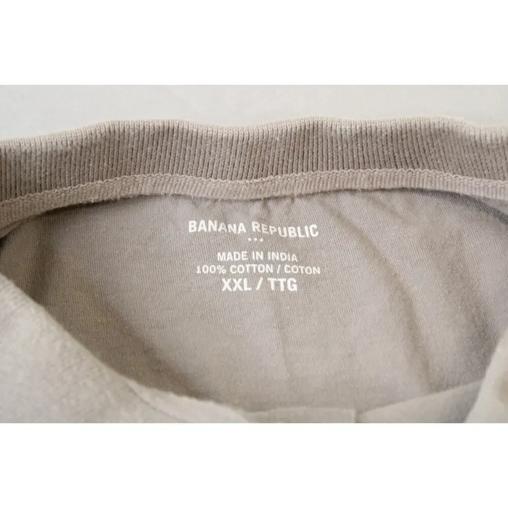 Banana Republic Polo Mens Size XXL Brown 100% Cotton Short‎ Sleeve
